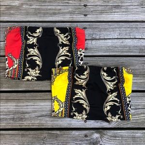 Printed Crop Top - Yellow